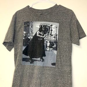 DARTH VADER JOIN THE DARKSIDE MENS GRAY TSHIRT SIZE MEDIUM